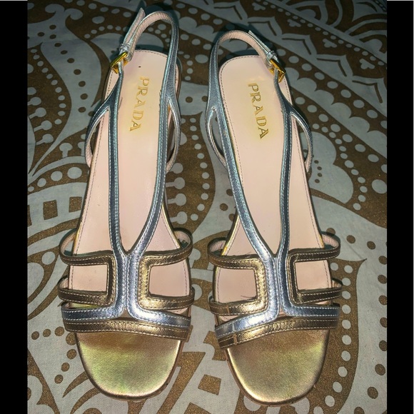 Prada cork/leather wedges - Picture 3 of 9